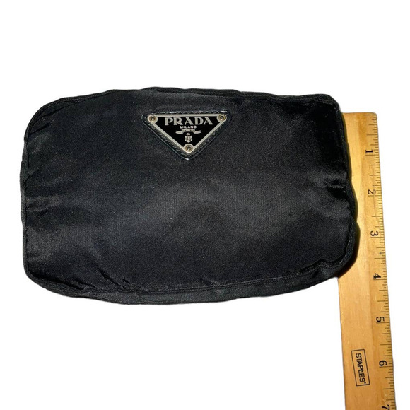 PRADA Vintage Vela Black Nylon Cosmetics Pouch Bag - Picture 8 of 9